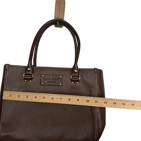 Kate Spade New York Brown Pebbled Leather Tote Bag Classic‎ Y2K VTG Designer - Picture 9 of 12